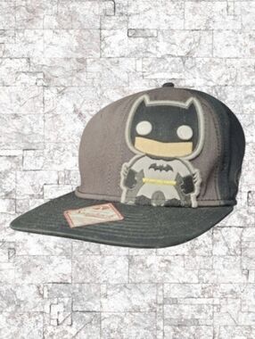 POP! HEROES Batman Cap Gray And Black with Embroidered Batman Design